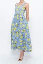 Load image into Gallery viewer, Modern x Made in Italy x Linen, Cotton-blend Lemon Patterned Maxi Dress (M, L)