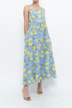 Load image into Gallery viewer, Modern x Made in Italy x Linen, Cotton-blend Lemon Patterned Maxi Dress (M, L)