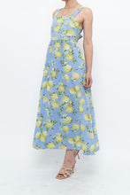 Load image into Gallery viewer, Modern x Made in Italy x Linen, Cotton-blend Lemon Patterned Maxi Dress (M, L)