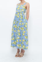 Load image into Gallery viewer, Modern x Made in Italy x Linen, Cotton-blend Lemon Patterned Maxi Dress (M, L)