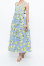 Load image into Gallery viewer, Modern x Made in Italy x Linen, Cotton-blend Lemon Patterned Maxi Dress (M, L)