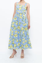 Load image into Gallery viewer, Modern x Made in Italy x Linen, Cotton-blend Lemon Patterned Maxi Dress (M, L)