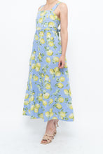 Load image into Gallery viewer, Modern x Made in Italy x Linen, Cotton-blend Lemon Patterned Maxi Dress (M, L)