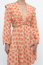 Load image into Gallery viewer, JOIE x Orange Long Sleeve Patterned Cutout Dress (S, M)