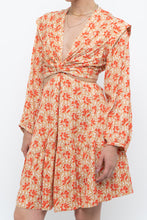 Load image into Gallery viewer, JOIE x Orange Long Sleeve Patterned Cutout Dress (S, M)