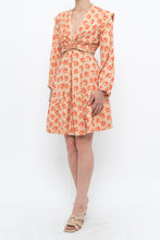 Load image into Gallery viewer, JOIE x Orange Long Sleeve Patterned Cutout Dress (S, M)