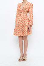 Load image into Gallery viewer, JOIE x Orange Long Sleeve Patterned Cutout Dress (S, M)