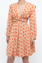Load image into Gallery viewer, JOIE x Orange Long Sleeve Patterned Cutout Dress (S, M)