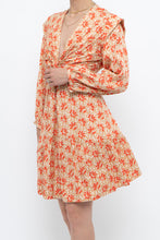 Load image into Gallery viewer, JOIE x Orange Long Sleeve Patterned Cutout Dress (S, M)