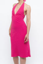 Load image into Gallery viewer, Vintage x Hot Pink Polka Dot Halter Midi Dress (XS, S)