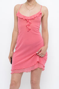 Vintage x Corral Mesh Frilly Midi Dress (S, M)