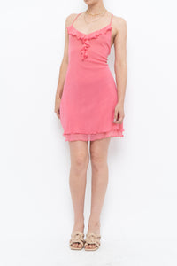 Vintage x Corral Mesh Frilly Midi Dress (S, M)