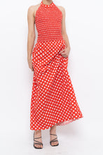 Load image into Gallery viewer, Vintage x Red Polka Dot Halter Maxi Dress (S, M)