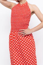 Load image into Gallery viewer, Vintage x Red Polka Dot Halter Maxi Dress (S, M)