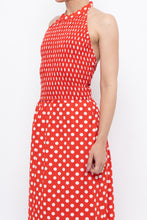 Load image into Gallery viewer, Vintage x Red Polka Dot Halter Maxi Dress (S, M)