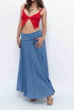 Load image into Gallery viewer, Vintage x Made in Italy x Periwinkle Flowy Cotton Maxi Skirt (S-XXL)
