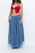 Load image into Gallery viewer, Vintage x Made in Italy x Periwinkle Flowy Cotton Maxi Skirt (S-XXL)