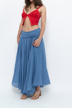 Load image into Gallery viewer, Vintage x Made in Italy x Periwinkle Flowy Cotton Maxi Skirt (S-XXL)