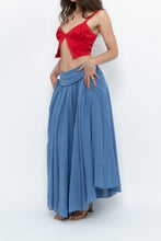 Load image into Gallery viewer, Vintage x Made in Italy x Periwinkle Flowy Cotton Maxi Skirt (S-XXL)