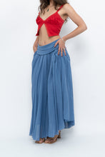 Load image into Gallery viewer, Vintage x Made in Italy x Periwinkle Flowy Cotton Maxi Skirt (S-XXL)