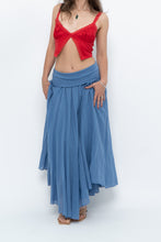 Load image into Gallery viewer, Vintage x Made in Italy x Periwinkle Flowy Cotton Maxi Skirt (S-XXL)