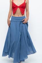 Load image into Gallery viewer, Vintage x Made in Italy x Periwinkle Flowy Cotton Maxi Skirt (S-XXL)