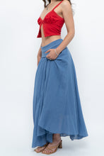 Load image into Gallery viewer, Vintage x Made in Italy x Periwinkle Flowy Cotton Maxi Skirt (S-XXL)