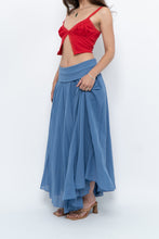 Load image into Gallery viewer, Vintage x Made in Italy x Periwinkle Flowy Cotton Maxi Skirt (S-XXL)