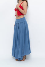 Load image into Gallery viewer, Vintage x Made in Italy x Periwinkle Flowy Cotton Maxi Skirt (S-XXL)