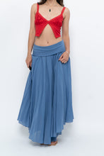 Load image into Gallery viewer, Vintage x Made in Italy x Periwinkle Flowy Cotton Maxi Skirt (S-XXL)