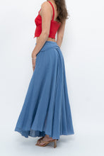 Load image into Gallery viewer, Vintage x Made in Italy x Periwinkle Flowy Cotton Maxi Skirt (S-XXL)