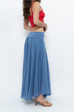 Load image into Gallery viewer, Vintage x Made in Italy x Periwinkle Flowy Cotton Maxi Skirt (S-XXL)