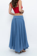 Load image into Gallery viewer, Vintage x Made in Italy x Periwinkle Flowy Cotton Maxi Skirt (S-XXL)