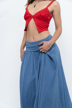 Load image into Gallery viewer, Vintage x Made in Italy x Periwinkle Flowy Cotton Maxi Skirt (S-XXL)