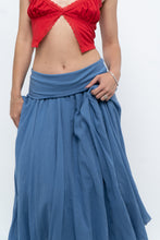 Load image into Gallery viewer, Vintage x Made in Italy x Periwinkle Flowy Cotton Maxi Skirt (S-XXL)
