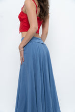 Load image into Gallery viewer, Vintage x Made in Italy x Periwinkle Flowy Cotton Maxi Skirt (S-XXL)