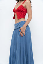 Load image into Gallery viewer, Vintage x Made in Italy x Periwinkle Flowy Cotton Maxi Skirt (S-XXL)