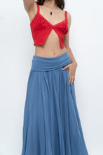 Load image into Gallery viewer, Vintage x Made in Italy x Periwinkle Flowy Cotton Maxi Skirt (S-XXL)