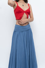 Load image into Gallery viewer, Vintage x Made in Italy x Periwinkle Flowy Cotton Maxi Skirt (S-XXL)