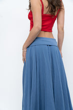 Load image into Gallery viewer, Vintage x Made in Italy x Periwinkle Flowy Cotton Maxi Skirt (S-XXL)