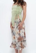 Load image into Gallery viewer, Vintage x Made in Canada x Whimsical Floral Tiered Midi Skirt (S-L)