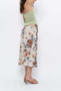 Vintage x Made in Canada x Whimsical Floral Tiered Midi Skirt (S-L)