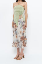 Load image into Gallery viewer, Vintage x Made in Canada x Whimsical Floral Tiered Midi Skirt (S-L)