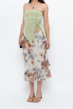 Load image into Gallery viewer, Vintage x Made in Canada x Whimsical Floral Tiered Midi Skirt (S-L)