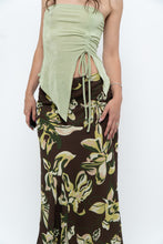Load image into Gallery viewer, Vintage x Brown, Green Floral Maxi Skirt (XL-2X)