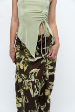Load image into Gallery viewer, Vintage x Brown, Green Floral Maxi Skirt (XL-2X)