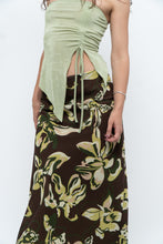 Load image into Gallery viewer, Vintage x Brown, Green Floral Maxi Skirt (XL-2X)