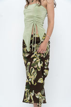 Load image into Gallery viewer, Vintage x Brown, Green Floral Maxi Skirt (XL-2X)
