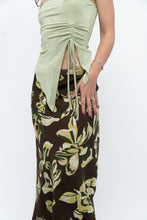 Load image into Gallery viewer, Vintage x Brown, Green Floral Maxi Skirt (XL-2X)