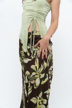 Load image into Gallery viewer, Vintage x Brown, Green Floral Maxi Skirt (XL-2X)